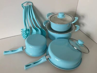 Turquoise Kitchen Cookware Set