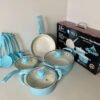 Turquoise Kitchen Cookware Set