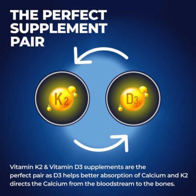 Vitamin D3 K2 Capsules for Bone Health