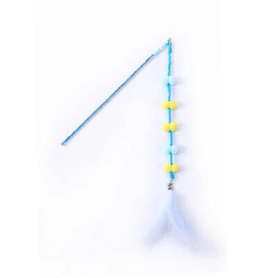 Interactive Cat Feather Teaser Wand Toy